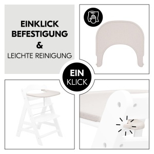 Tava pentru scaun hauck Click Tray Speckle Beige montare rapida material reciclat GRS - Img 4