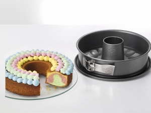 Tava pentru tort Dr. Oetker cu fund plat si inel detasabil, 24 cm, gri - Img 2