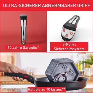 Tefal Ingenio XL Force Set tigai 3 piese maner detasabil, 24/28 cm, stivuibil, cu economie de spatiu, tigai cu acoperire antiaderenta din titan 2X, manevrare si curatare usoara, L15891 - Img 6