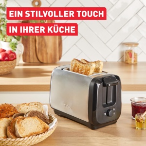 Tefal Subito TT5S1DE0 Toaster Dublu Fante Inox Negru Functie Economisire Energie - Img 6