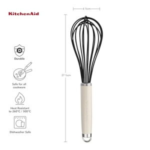 Tel din silicon KitchenAid Classic rezistent la temperaturi de pana la 232degC maner ergonomic culoare migdala - Img 2