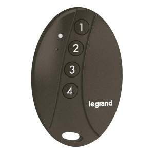 Telecomanda pentru casa inteligenta Legrand, 4 butoane, compacta, Zigbee 3.0