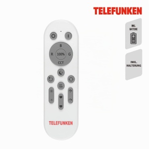 Telecomanda Telefunken RGBCCT, cu suport, baterii incluse, alba - Img 2