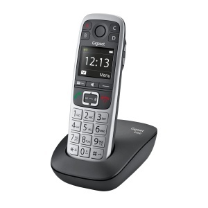 Telefon DECT Gigaset E560 - cu butoane mari, functie de apelare rapida, culoare argintie