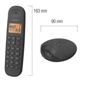 Telefon DECT Logicom ILOA 155T cu Anunt de Apel, 15 Min, Negru - Img 6