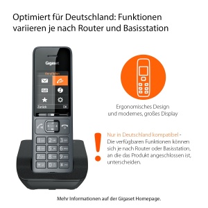 Telefon fara fir Gigaset Comfort 520 Titan-Negru Ecran Color Protectie Apeluri - Img 2