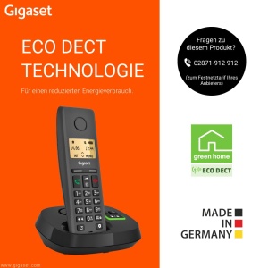 Telefon fara fir Gigaset Pure 220A Anrufbeantworter Call-Block 80 contacte Negru - Img 5