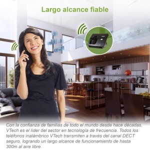 Telefon fara fir pentru seniori VTech CS2000, ecran iluminat, blocare apeluri, negru - Img 3