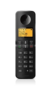Telefon fix PHILIPS D2651B/01 Single - Telefon fara fir cu robot telefonic - Afisaj de 1'6 inch - Agenda telefonica - ID apelant - Taste de apelare rapida - Raza lunga - Negru - Img 2