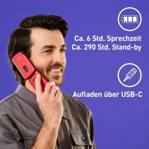 Telefon mobil Panasonic KX-TF600, 4G, 290 ore standby, rosu - Img 5