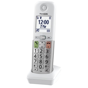 Telefon Panasonic KX-TGUA40EXW Mobil Suplimentar Alb-Argintiu Display LCD Volum Extra Ridicat
