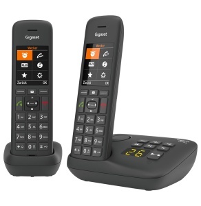 Telefon wireless Gigaset C575A Duo cu robot telefonic display color mare functie blocare apeluri negru