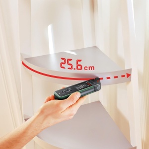 Telemetru laser Bosch Zamo de generatia a 4-a cu 3 adaptoare (masurare simpla si precisa pana la 25 m, baterii reincarcabile prin USB-C, cu interfata adaptor, intr-o cutie) - Img 5