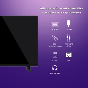 Televizor inteligent JVC Fernseher 32 Zoll alimentat de TiVo (HD-Ready, HDR, Triple-Tuner, 6 Monate HD+ inkl.) LT-32VH5355 - Img 4
