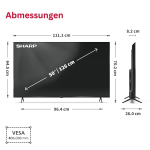 Televizor Smart SHARP 50HM5745E QLED 50 inch 4K UHD Dolby Vision HDR - Img 3