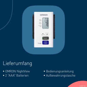 Tensiometru OMRON NightView la incheietura mainii, masurare validata clinic, silentioasa si convenabila, cu functie de masurare automata pe timp de noapte (dupa 4 ore, la 2 si 4 dimineata), aplicatie gratuita pentru smartphone - Img 9
