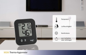 Termohigrometru digital TFA Dostmann Moxx 30502601 compact negru - Img 5