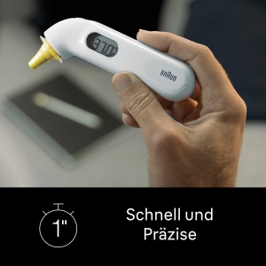 Termometru digital Braun ThermoScan 3 IRT3030WE Masurare rapida 1 secunda Indicator acustic - Img 3