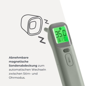 Termometru digital Nuvita 2075 pentru frunte si ureche, masurare rapida, 4 moduri - Img 4