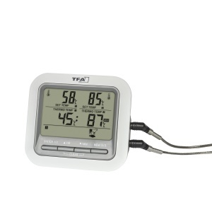 Termometru digital pentru carne TFA Dostmann 14.1516, 2 sonde inox, alb, pana la 300C - Img 3