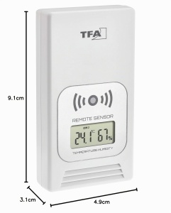 Termometru digital TFA Dostmann 35.1153, alb, cu display si senzor de umiditate - Img 3