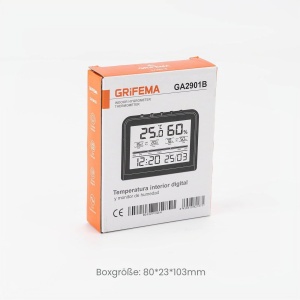 Termometru Hygrometru Digital GRIFEMA GA2901B, Display LCD 3.6 inch, Negru - Img 9