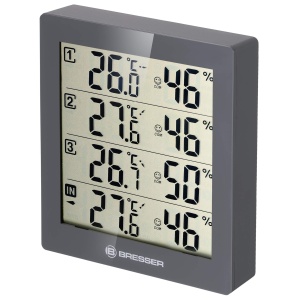 Termometru si Higrometru BRESSER Quadro - 4 senzori, masurare umiditate si temperatura - Img 4