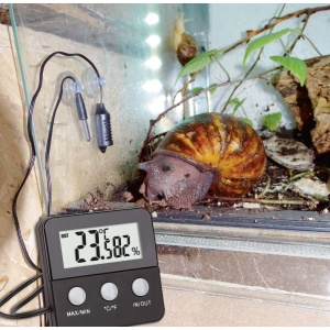 Termometru si Higrometru Digital TFA Dostmann Terracheck, Kabelfuhler, Negru, 64 x 24 x 64 mm - Img 2