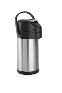 Termos cu pompa Hendi, 3L, otel inoxidabil, baza rotativa 360, argintiu