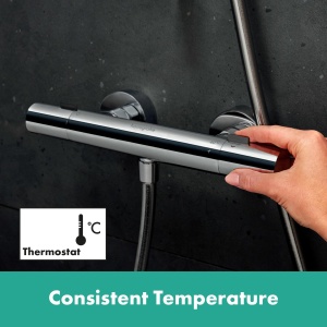 Termostat de dus hansgrohe Ecostat Fine, crom, cu control ergonomic al temperaturii - Img 3
