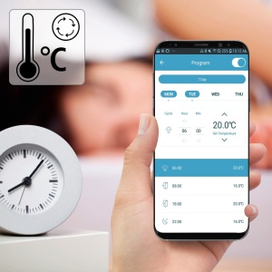 Termostat inteligent Hama Smart Home control prin aplicatie alb compatibil Alexa si Google Home - Img 3