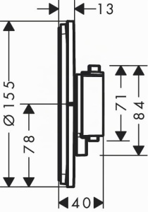 Termostat pentru dus hansgrohe ShowerSelect Comfort S, crom, 2 functii, SafetyStop - Img 6