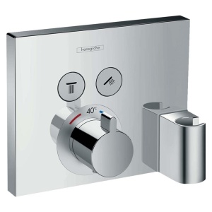 Termostat pentru dus hansgrohe ShowerSelect, crom, 2 consumatori, design modern