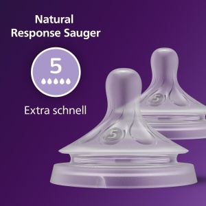 Tetina Philips AVENT Natural Response SCY96502, 2x Tetine, Flux 5, BPA-free - Img 6