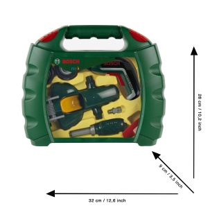 Theo Klein 8395 Set de cutie de scule Bosch Grand Prix cu surubelnita cu acumulator Ixolino | Masina de curse insurubata | Dimensiuni: 32 cm x 26 cm x 9 cm | Jucarii pentru copii de la 3 ani - Img 9