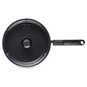 Tigaie cu capac Fiskars Functional Form 1072314 26 cm otel inoxidabil reciclat negru - Img 5