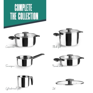 Tigaie cu capac Lacor 80626, inox 1810, 26 cm, 3.5 litri - Img 7