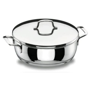Tigaie cu capac Lacor 90622, 22 cm, inox 1810