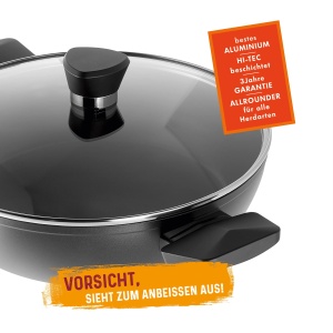 Tigaie cu capac Rohe Germany Henry, aluminiu, 28cm, negru - Img 3