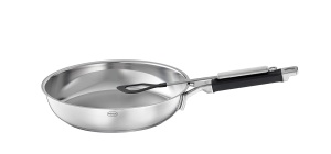 Tigaie din otel inoxidabil ROSLE SILENCE PRO, 28 cm, cu maner din silicon - Img 2