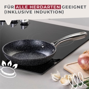 Tigaie FACKELMANN Crossroad 20 cm, din aluminiu reciclat, PFAS-free, neagra - Img 5
