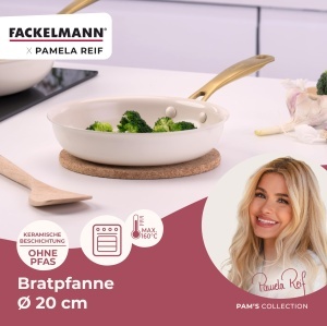 Tigaie Fackelmann Pamela Reif O 20 cm Aluminiu Recycled Coating Ceramica PFAS-Free - Img 2