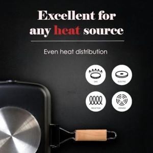 Tigaie grill Wecook EcoStone, inductie, 34x24 cm, antiaderenta, maner pliabil - Img 3