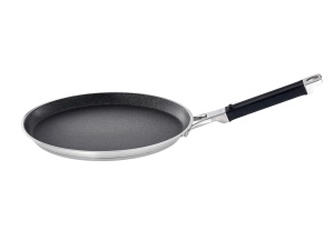 Tigaie pentru crepes ROSLE SILENCE PRO, 28 cm, inox 1810, antiaderenta