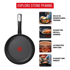 Tigaie Tefal Explore Stone G7 20 cm Antiaderenta, Inductie, Termo-Signal - Img 4
