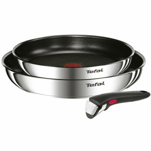 Tigaie Tefal Ingenio Emotion, inox, 3 piese, culoare neagra