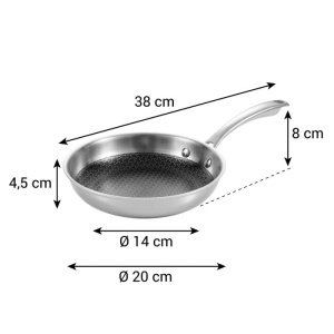 Tigaie Tescoma SteelCRAFT 20 cm din otel inoxidabil cu antiaderent - Img 5