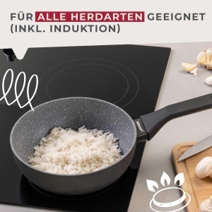 Tigaie wok Fackelmann Cosmo 20 cm aluminiu invelis ceramic Excilon maner Soft-Touch gri - Img 5