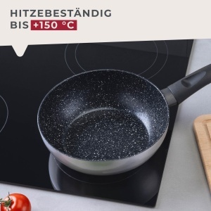 Tigaie wok Fackelmann Essential Crisp 20 cm ceramica antiaderenta negru - Img 4