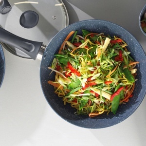 Tigaie Wok Russell Hobbs RH00851EU 28cm antiaderenta, albastra, BPAPFOA-free - Img 7